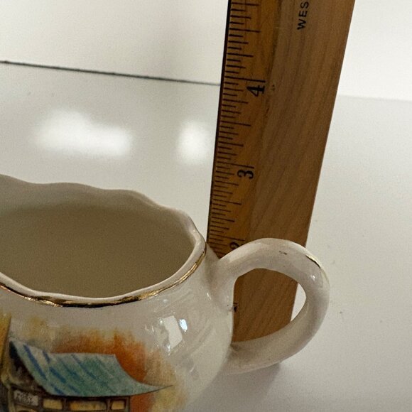 Lancaster Sandland Creamer & Sugar Bowl Set English Ware Cottage Gold Trim VTG - Picture 9 of 9